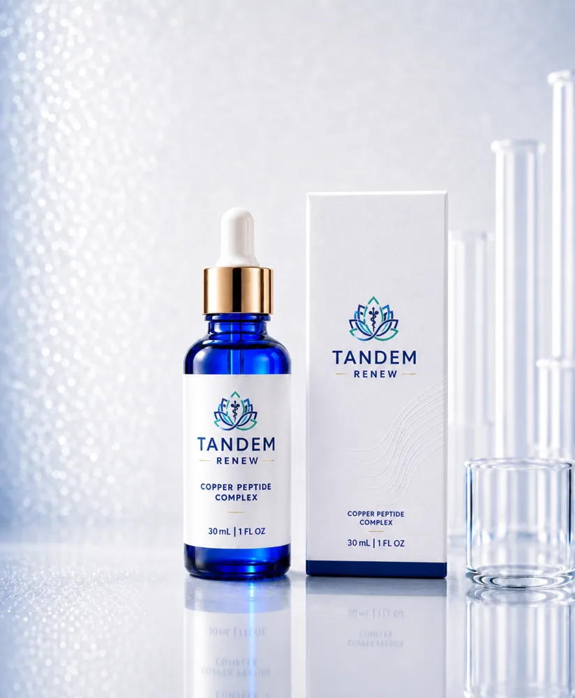 Tandem Renew 30mL copper peptide complex bottle and box
